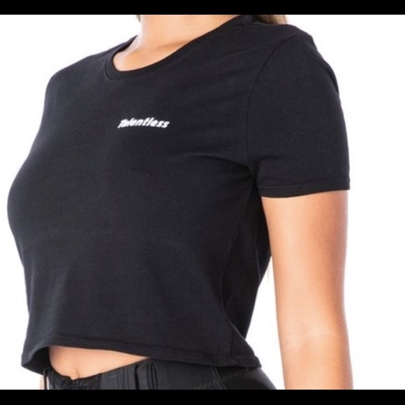 Talentless Headline Crop Tee - Picture 2 of 3
